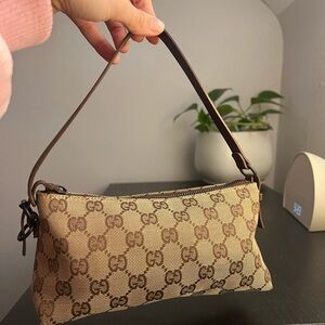 Vintage Gucci GG Canvas Shoulder Bag